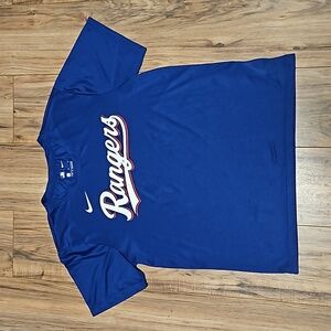 2x XXL Nike Texas rangers blue large MLB dri fit T-shirt
